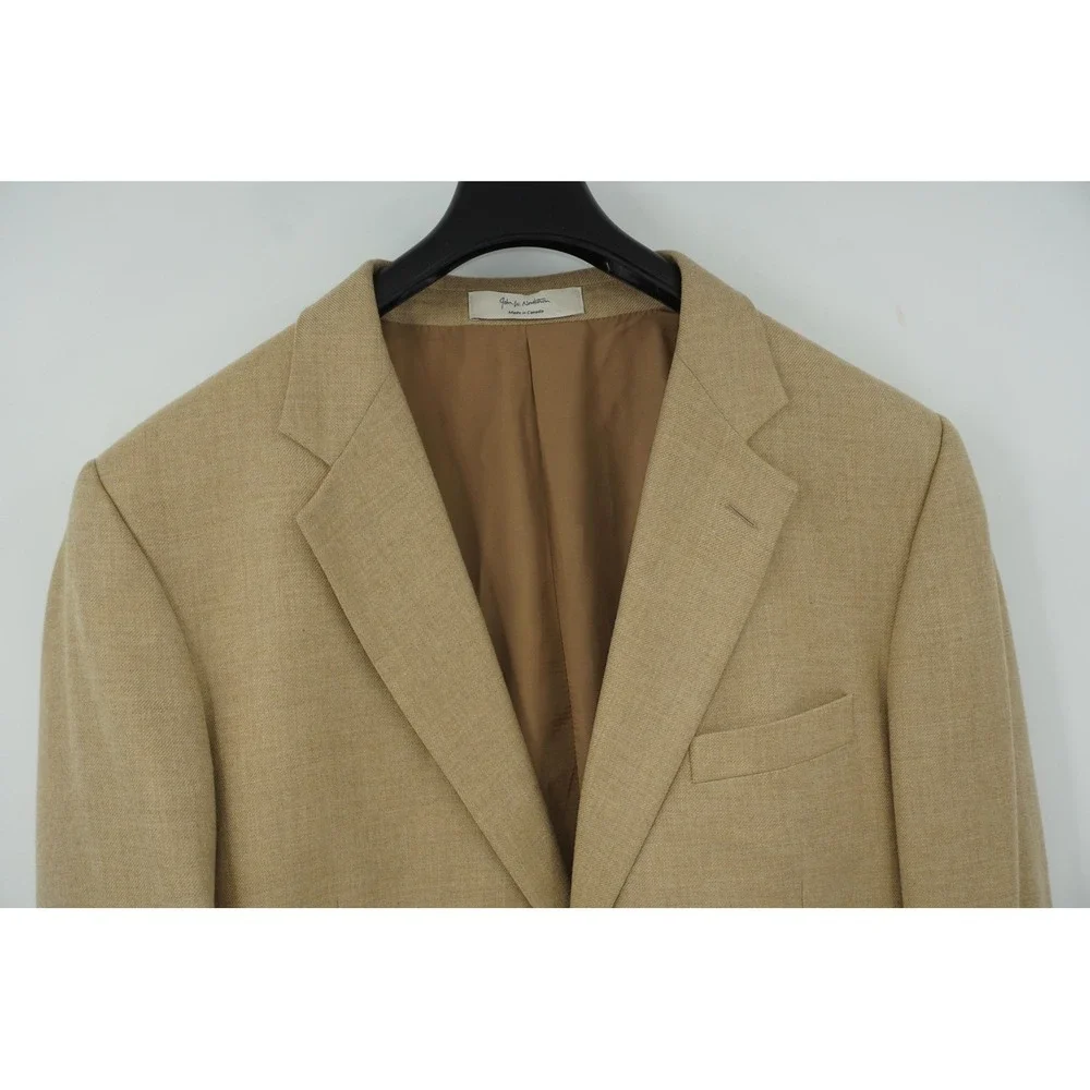 John W Nordstrom Blazer Sport Coat Beige‎ 100% Cashmere Loro Piana Men's 46L